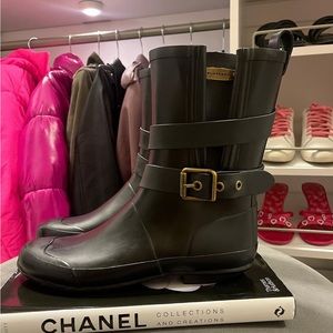 BURBERRY RUBBER PRINTED RAIN BOOTS